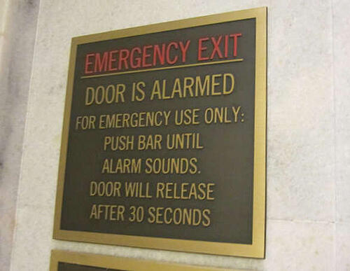 court security personnel sign - Fentress Inc.