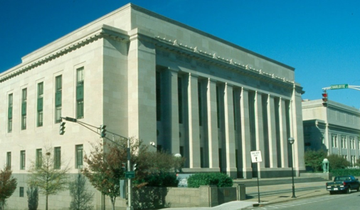 Heavy Foreboding Granite Courthouse Facade