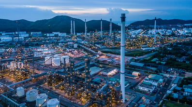 Oil Refinery Aerial Photo