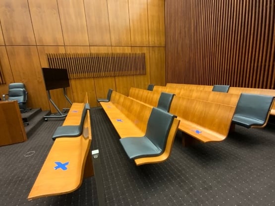 Social Distancing Courtroom
