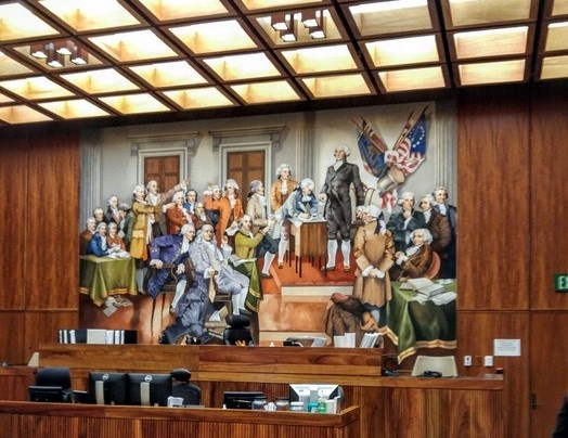 Mural in Honolulu Courtroom