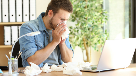 Sick person in Open Office_Blog Title