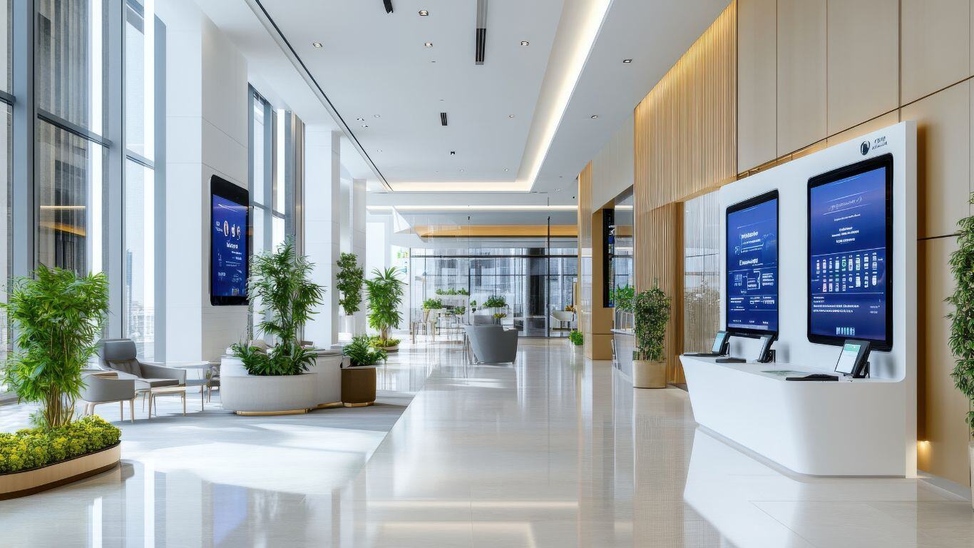 Open hallway of a post-pandemic courthouse