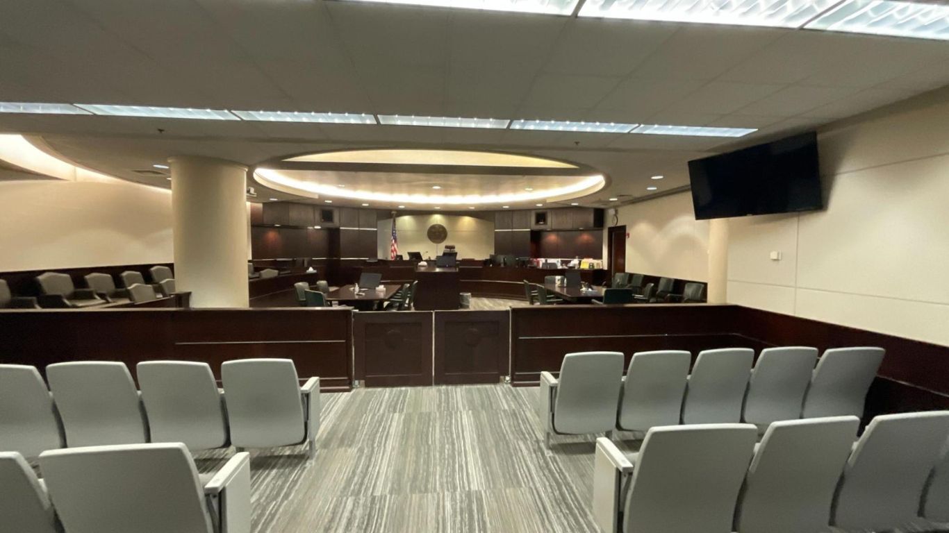looking into a smart courtroom
